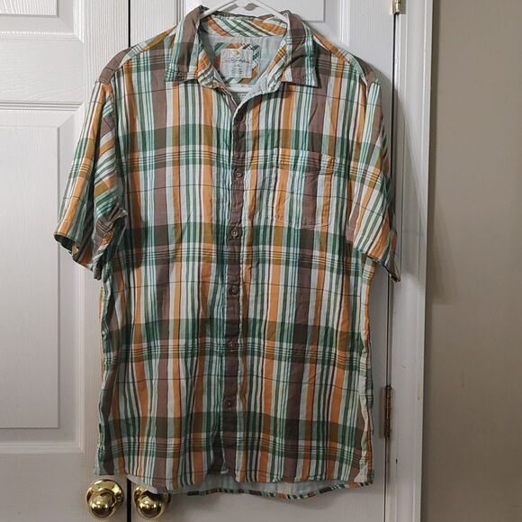 Bob Timberlake plaid button down lined casual shirt Sz L - Picture 1 of 6